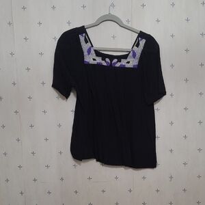 Black and Purple Women's Top